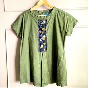 🛍 Simply Vera Green Cotton Tunic with Sequins